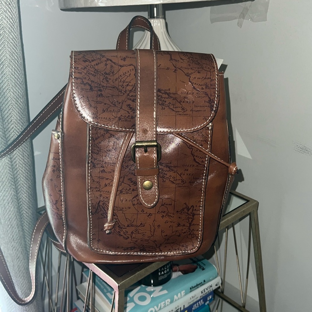Patricia Nash Casape Backpack in Signature Map
